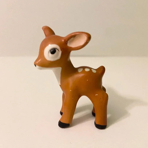 Vintage Small  Ceramic Deer Fawn Figurine 2.25 Inch Tall Germany Figure - Picture 15 of 15
